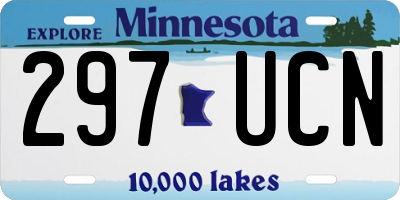 MN license plate 297UCN