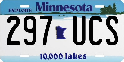 MN license plate 297UCS