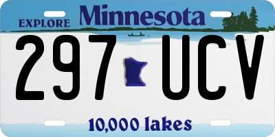 MN license plate 297UCV