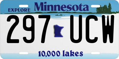 MN license plate 297UCW