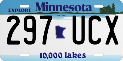 MN license plate 297UCX