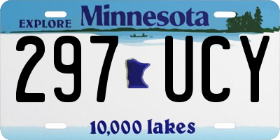 MN license plate 297UCY