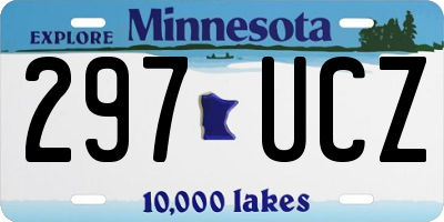 MN license plate 297UCZ