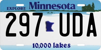 MN license plate 297UDA
