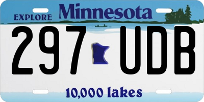 MN license plate 297UDB