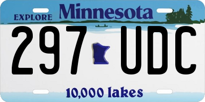 MN license plate 297UDC