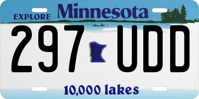 MN license plate 297UDD