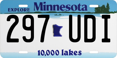 MN license plate 297UDI