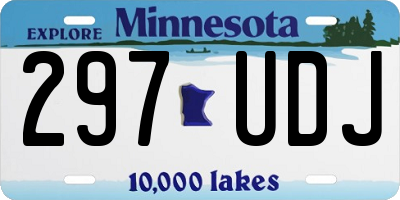 MN license plate 297UDJ