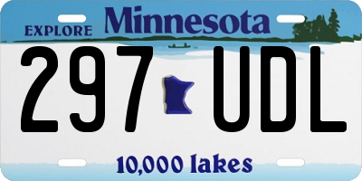 MN license plate 297UDL