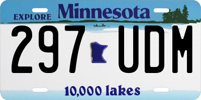 MN license plate 297UDM