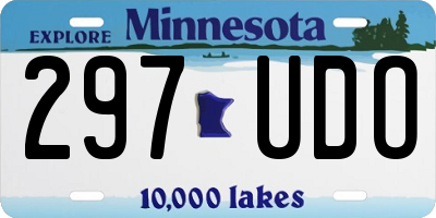 MN license plate 297UDO