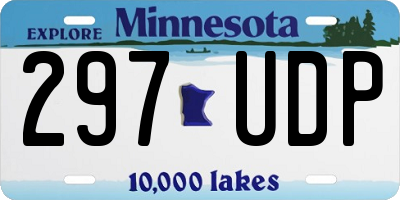 MN license plate 297UDP