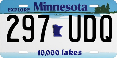 MN license plate 297UDQ