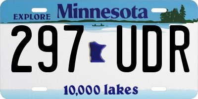 MN license plate 297UDR