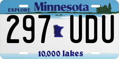 MN license plate 297UDU