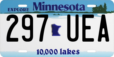MN license plate 297UEA