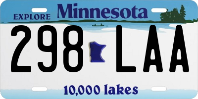 MN license plate 298LAA