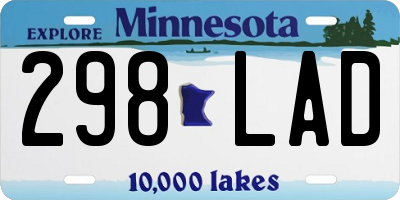 MN license plate 298LAD