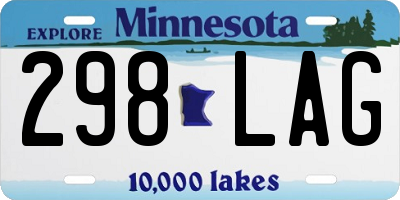 MN license plate 298LAG