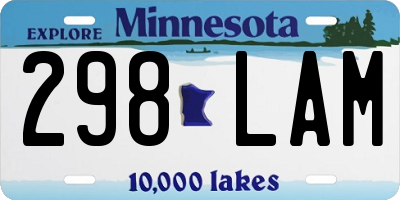 MN license plate 298LAM