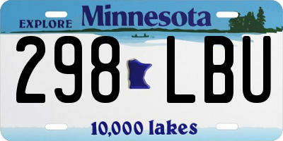 MN license plate 298LBU