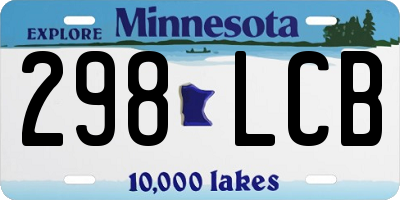MN license plate 298LCB
