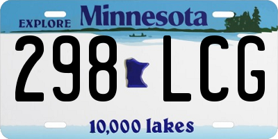 MN license plate 298LCG