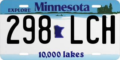 MN license plate 298LCH