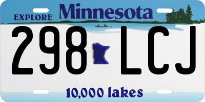 MN license plate 298LCJ