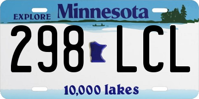 MN license plate 298LCL