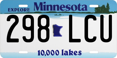 MN license plate 298LCU
