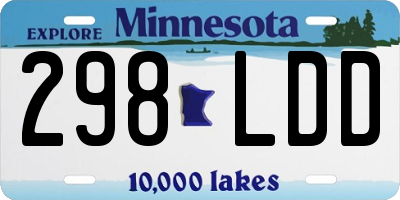 MN license plate 298LDD