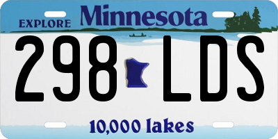 MN license plate 298LDS