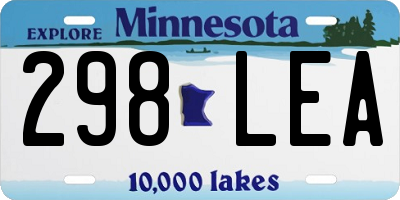 MN license plate 298LEA