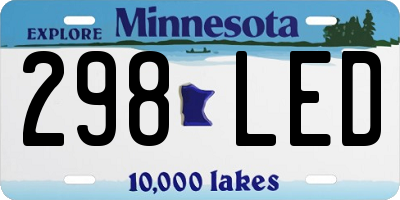 MN license plate 298LED