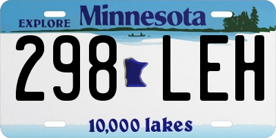 MN license plate 298LEH