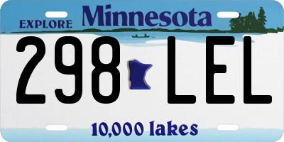 MN license plate 298LEL