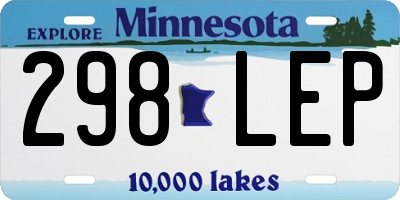 MN license plate 298LEP