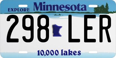 MN license plate 298LER
