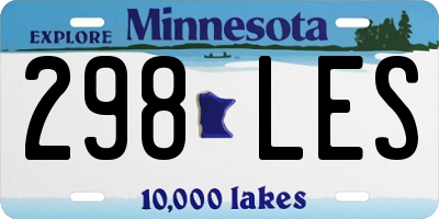 MN license plate 298LES