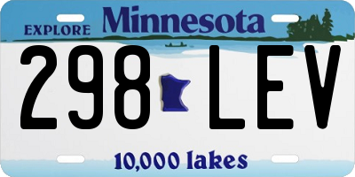 MN license plate 298LEV