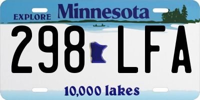 MN license plate 298LFA
