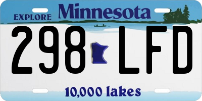 MN license plate 298LFD