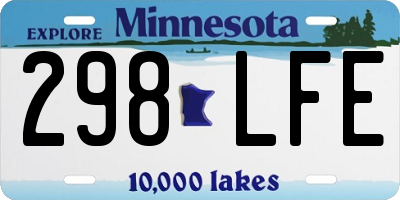MN license plate 298LFE