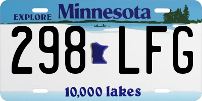 MN license plate 298LFG