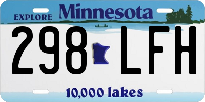 MN license plate 298LFH