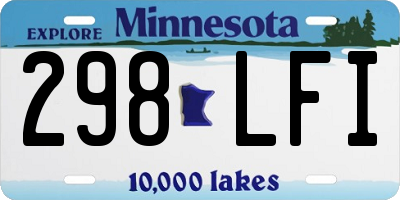 MN license plate 298LFI