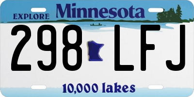 MN license plate 298LFJ