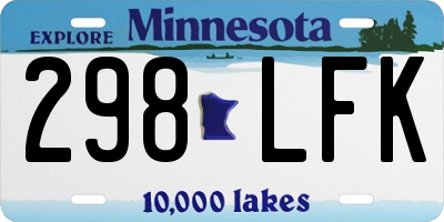 MN license plate 298LFK